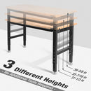 WORKPRO 48"/60" Adjustable Workbench 2000 LBS Load Capacity Hardwood Worktable with Power Outlets
