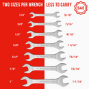 WORKPRO 7 Pcs Metric Super-Thin Wrench Set with Roll-up Organizer Pouch