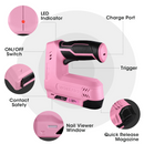 WORKPRO 3.6V 2.0Ah Battery Powered Electric Cordless 2-in-1 Staple and Nail Gun - Pink Ribbon