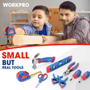 WORKPRO Beginner Kids Tool Set with 12 Inch Steel Tool Case on Wheels - Pink Ribbon