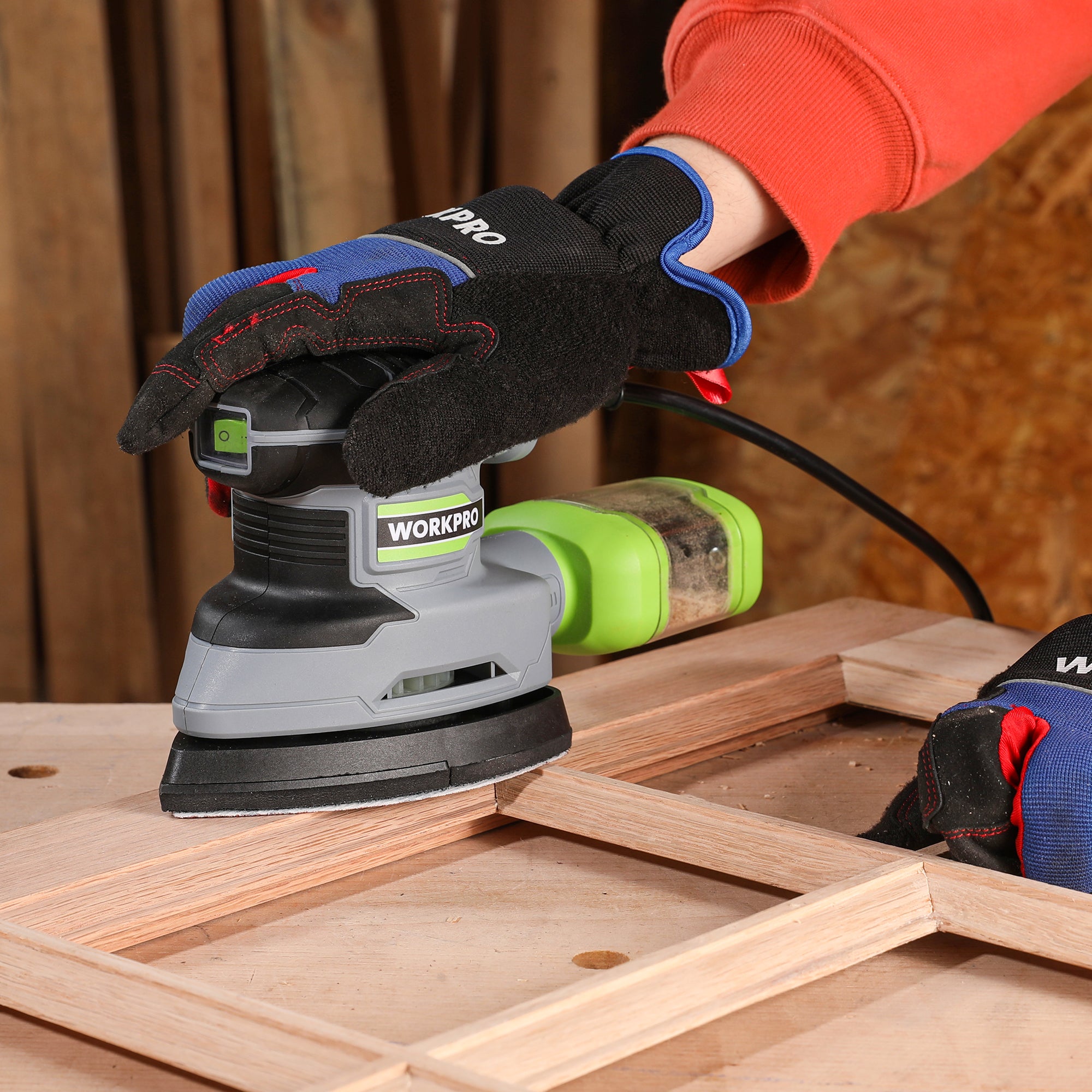 WORKPRO 1.6 Amp Detail Sander, 13000 OPM Compact Electric Sander