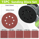 WORKPRO 2.5 Amp Electric 5-Inch Random Orbit Sander, 6 Variable Speeds 7000 to 14000 RPM