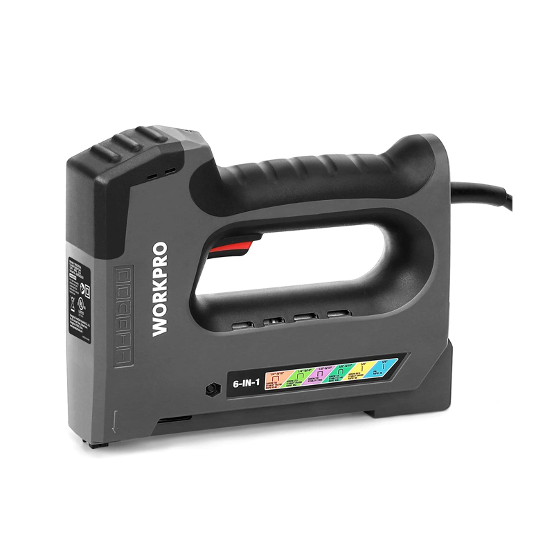 WORKPRO 110V 6 in 1 Electric Stapler Tacker for DIY Project of Woodwor