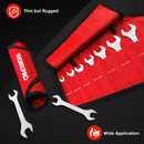 WORKPRO 7 Pcs Metric Super-Thin Wrench Set with Roll-up Organizer Pouch