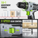 WORKPRO 108-Piece Portable Tool Set with Power Drill - Pink Ribbon