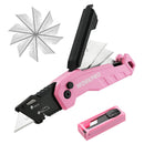 WORKPRO Folding Utility Knife, Quick Change Box Cutte 13 Extra Blades Included