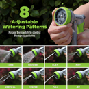 WORKPRO Garden High Pressure Water Hose Nozzle Sprayer with 8 Adjustable Watering Patterns & Thumb Control Design