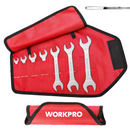 WORKPRO 7 Pcs Metric Super-Thin Wrench Set with Roll-up Organizer Pouch