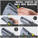 WORKPRO 3.6V 2.0Ah Battery Powered Electric Cordless 2-in-1 Staple and Nail Gun - Pink Ribbon