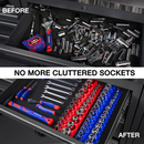 WORKPRO 1/2-inch, 1/4-inch, 3/8-inch Magnetic Socket Organizer Set