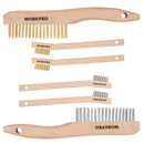 WORKPRO Wire Brush Set, 6 Pcs Brass/Stainless Steel Wire Scratch Brush Set