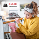 WORKPRO Electric Cordless 4V USB Rechargeable Lithium-ion Battery Screwdriver Set - Pink Ribbon