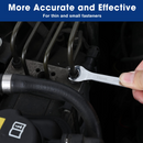 WORKPRO 7 Pcs Metric Super-Thin Wrench Set with Roll-up Organizer Pouch