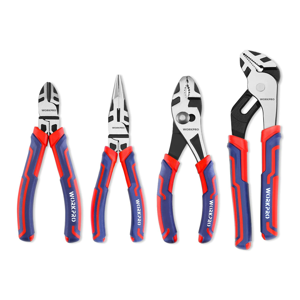 WORKPRO 4 Pcs Premium CR-V Construction Pliers Tool Sets